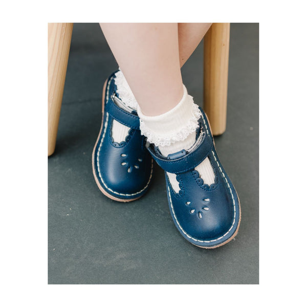 L'amour Angie Scalloped T-Strap Mary Jane