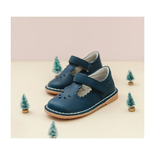 L'amour Angie Scalloped T-Strap Mary Jane