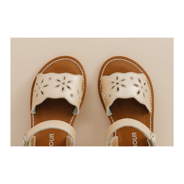 L'amour Augusta Embroidered Sandal