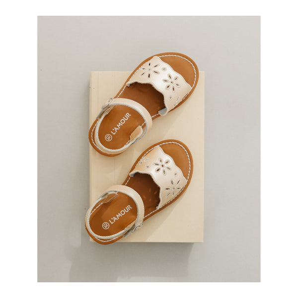 L'amour Augusta Embroidered Sandal