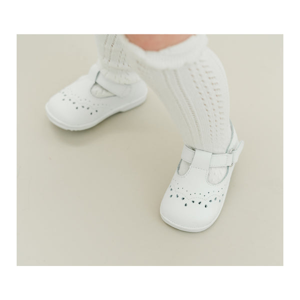 L'amour Birdie Leather T-Strap Mary Jane (Baby)