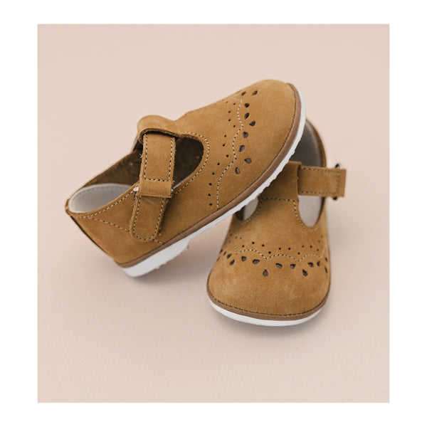 L'amour Birdie Nubuck Leather T-Strap Mary Jane