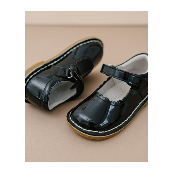 L'amour Caitlin Scalloped Patent Mary Jane