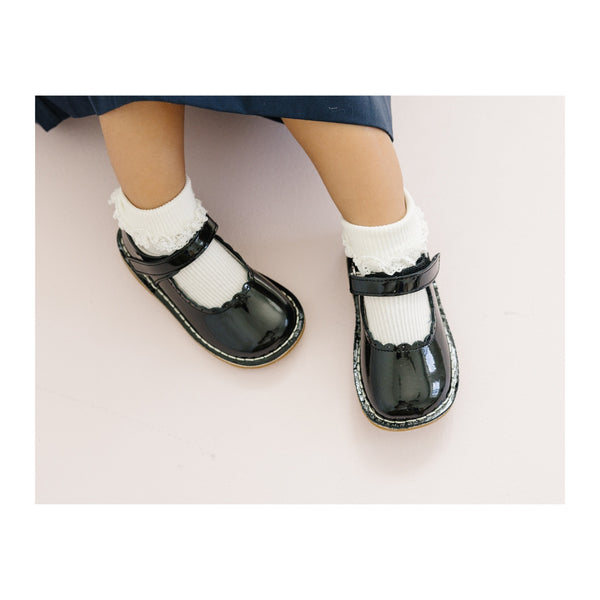 L'amour Caitlin Scalloped Patent Mary Jane