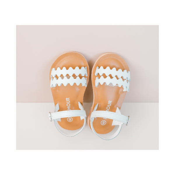 L'amour Eden Scalloped Sandal