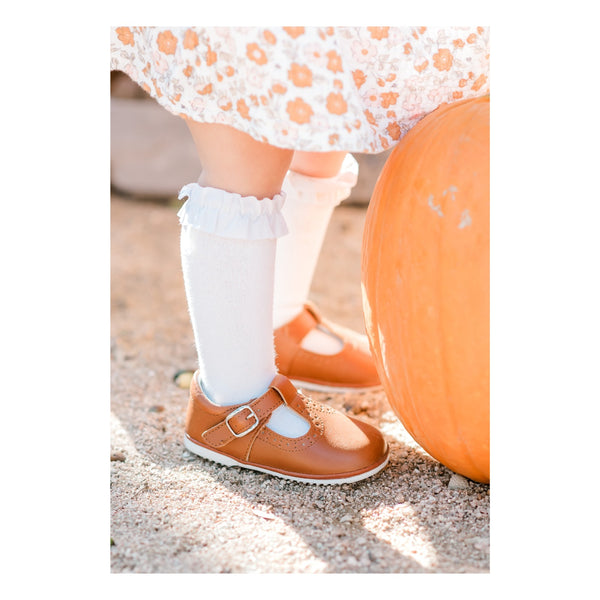 L'amour Gemma Leather T-Strap Mary Jane (Baby)