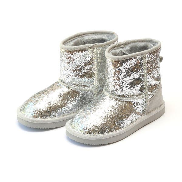L'amour Glinda Girl's Sparkly Glitter Boot