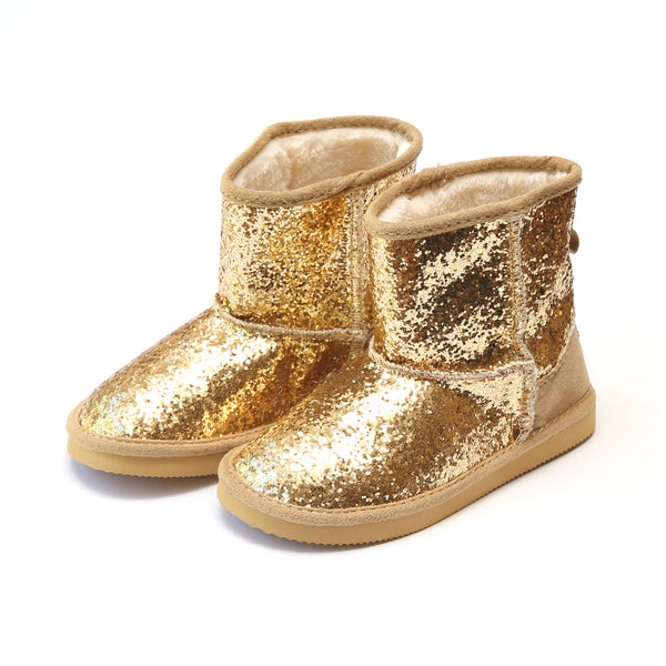 L'amour Glinda Girl's Sparkly Glitter Boot