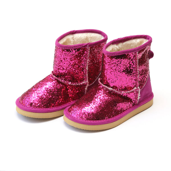 L'amour Glinda Girl's Sparkly Glitter Boot
