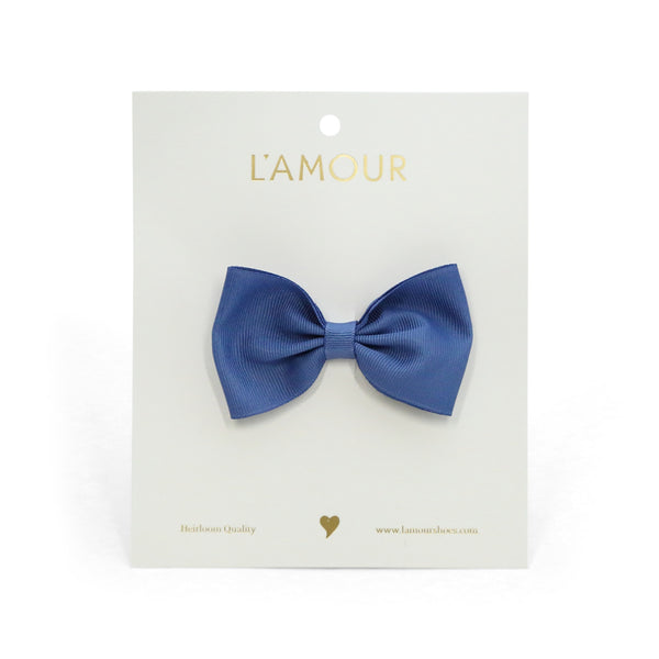 L'amour Grosgrain Bow Hair Clip (French Blue)