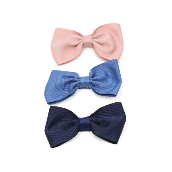 L'amour Grosgrain Bow Hair Clip (Navy)