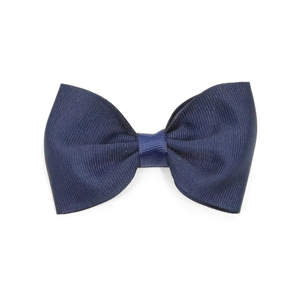 l'amour Grosgrain Bow Hair Clip (Navy)