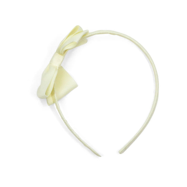 l'amour Grosgrain Bow Headband (Buttercream)