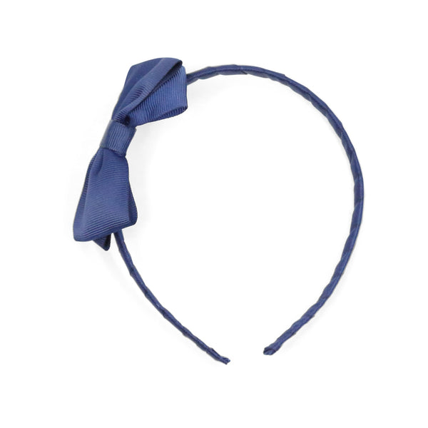 l'amour Grosgrain Bow Headband (Navy)