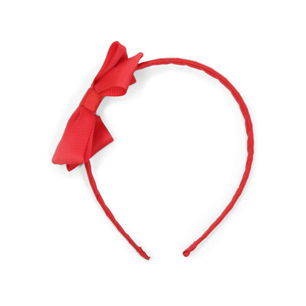 l'amour Grosgrain Bow Headband (Red)