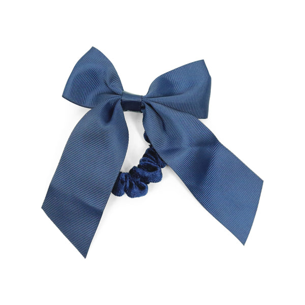 l'amour Grosgrain Bow Scrunchie (Navy)