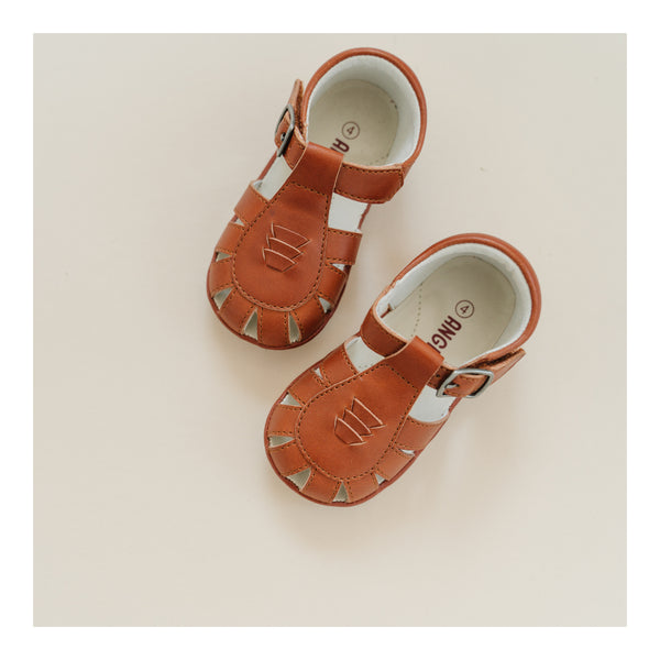 L'amour Henry Caged Leather Sandal (Baby)