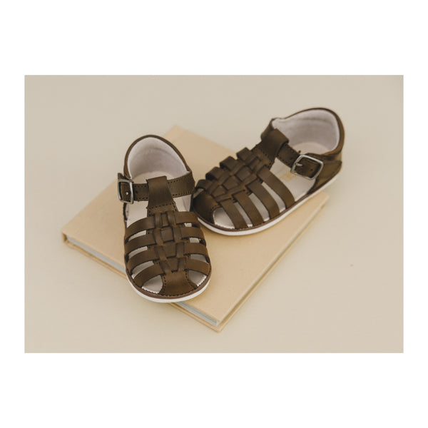 L'amour Joshua Leather Fisherman Sandal (Baby)