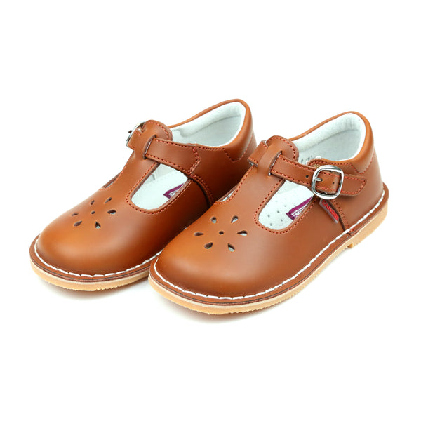 l'amour Joy Waxed Leather T-Strap Mary Jane