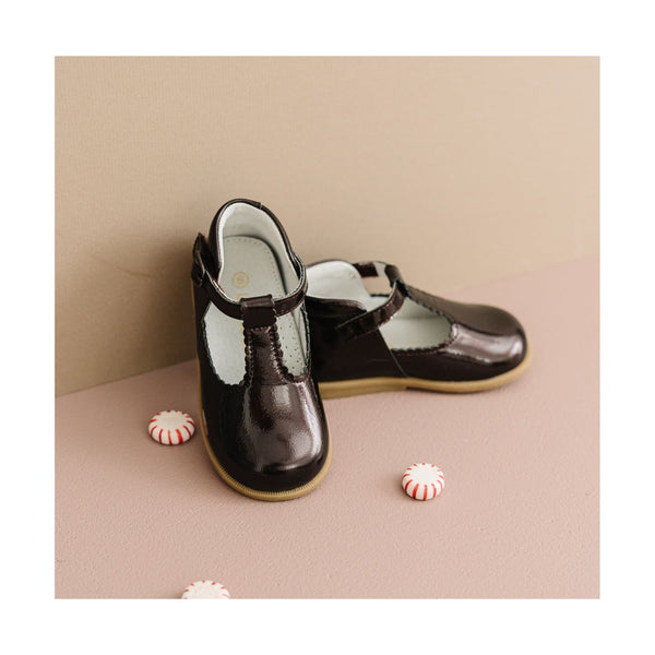 L'amour Louise Scalloped T-Strap Mary Jane