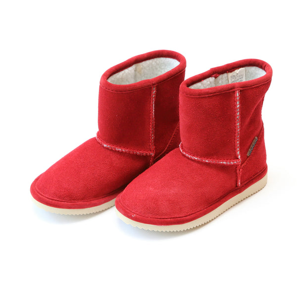 l'amour Noelle Suede Faux Shearling Short Boot