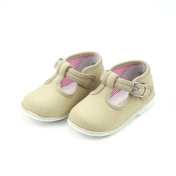 l'amour Poppy Canvas T-Strap Mary Jane (Baby)