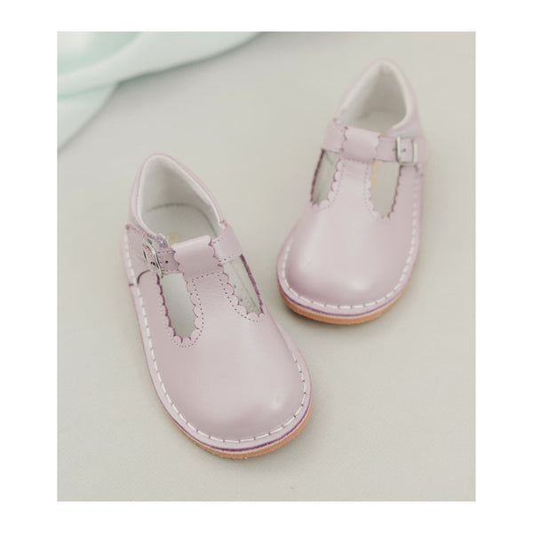 L'amour Selina Pastel Scalloped T-Strap Mary Jane