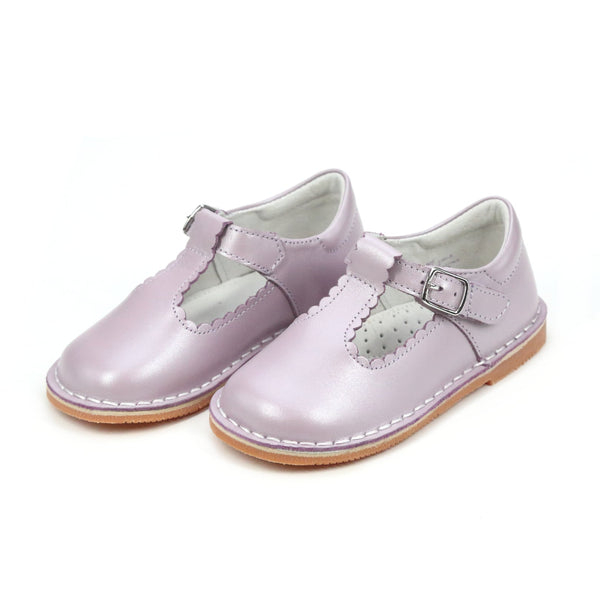l'amour Selina Pastel Scalloped T-Strap Mary Jane
