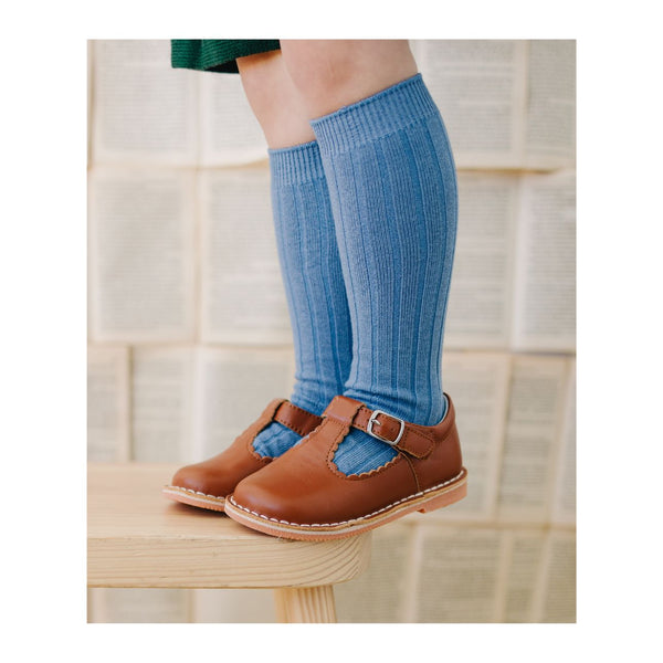 L'amour Selina Scalloped T-Strap Mary Jane