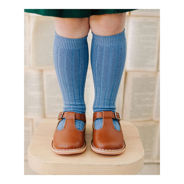 L'amour Selina Scalloped T-Strap Mary Jane