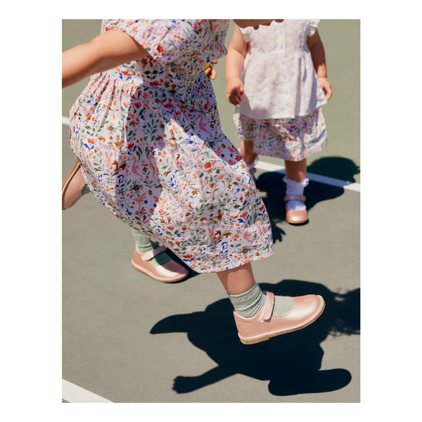 L'amour Online Exclusive - Caitlin Pink Gold Scalloped Mary Jane