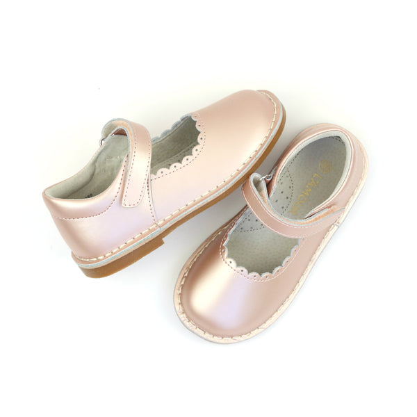 L'amour Online Exclusive - Caitlin Pink Gold Scalloped Mary Jane