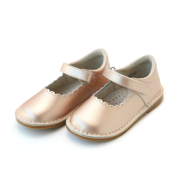 l'amour Online Exclusive - Caitlin Pink Gold Scalloped Mary Jane