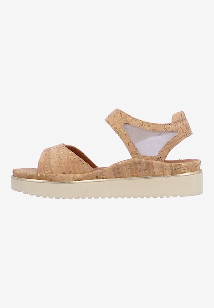 L'amour Des Pieds ADJUSTABLE STYLES Arna NATURAL/GOLD CORK/MESH