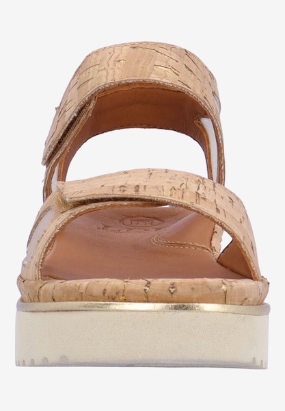 L'amour Des Pieds ADJUSTABLE STYLES Arna NATURAL/GOLD CORK/MESH