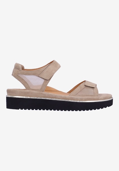 L'amour Des Pieds ADJUSTABLE STYLES Arna TAUPE SUEDE/MESH