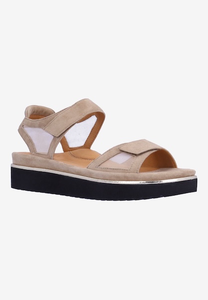 l'amour des pieds ADJUSTABLE STYLES Arna TAUPE SUEDE/MESH