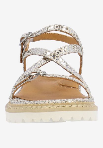 L'amour Des Pieds ADJUSTABLE STYLES Danilo SILVER/GOLD SNAKE PRINT