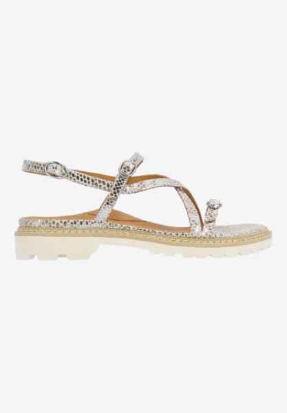 L'amour Des Pieds ADJUSTABLE STYLES Danilo SILVER/GOLD SNAKE PRINT