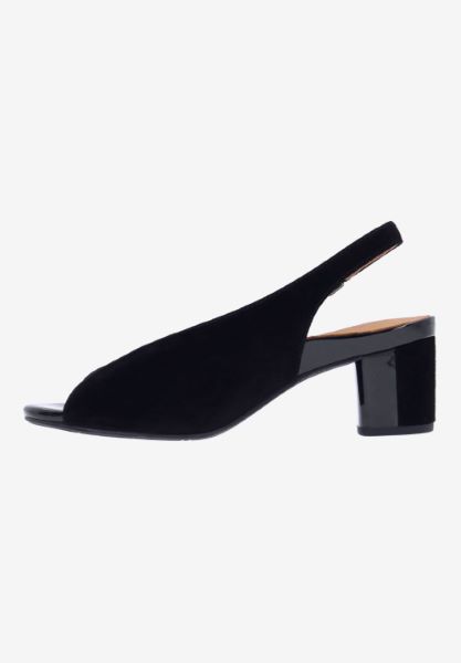 L'amour Des Pieds ADJUSTABLE STYLES Murali BLACK KIDSUEDE