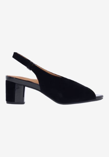 L'amour Des Pieds ADJUSTABLE STYLES Murali BLACK KIDSUEDE