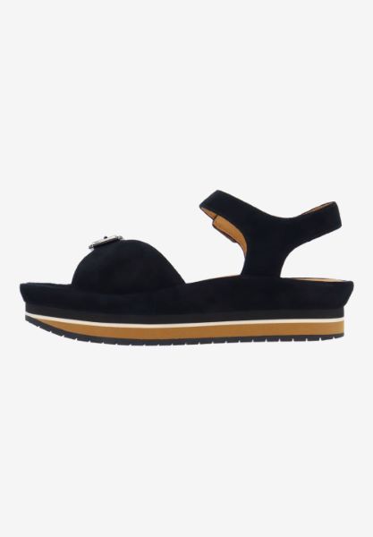 L'amour Des Pieds ADJUSTABLE STYLES Vardant BLACK KIDSUEDE