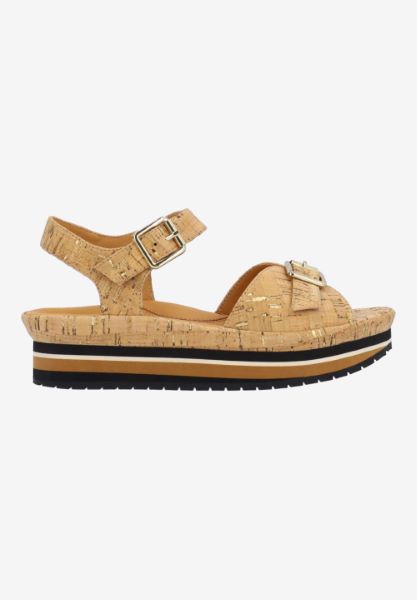 L'amour Des Pieds ADJUSTABLE STYLES Vardant NATURAL/GOLD CORK