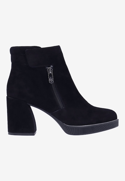 L'amour Des Pieds BOOTS AND BOOTIES Lanelle BLACK KIDSUEDE
