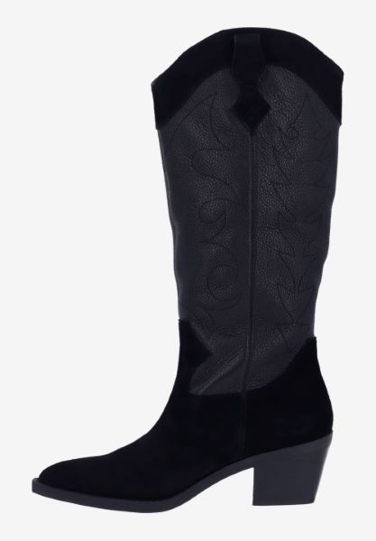 L'amour Des Pieds BOOTS AND BOOTIES Veera BLACK LAMBA/KIDSUEDE