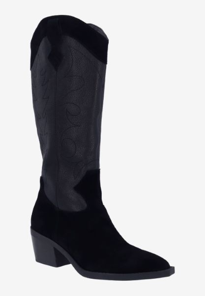 l'amour des pieds BOOTS AND BOOTIES Veera BLACK LAMBA/KIDSUEDE