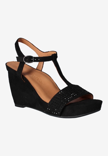l'amour des pieds CLEARANCE STYLES Idelle Black Suede/Stones