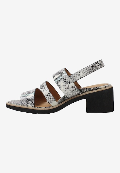 L'amour Des Pieds CLEARANCE STYLES Quennell Black White Black Snake Print