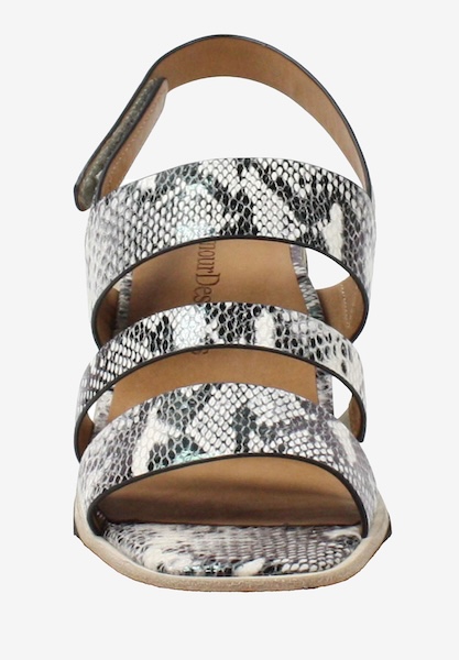 L'amour Des Pieds CLEARANCE STYLES Quennell Black White Black Snake Print