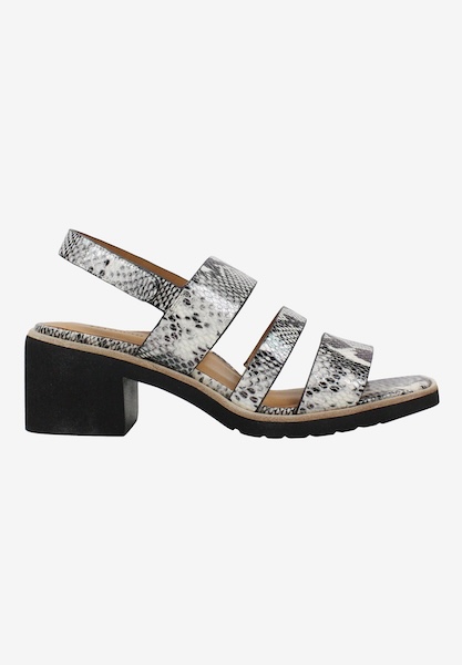 L'amour Des Pieds CLEARANCE STYLES Quennell Black White Black Snake Print